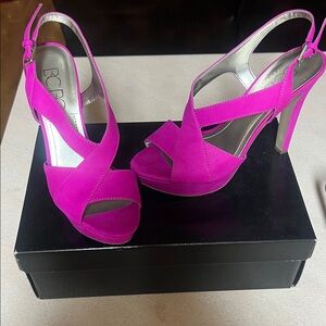 BCBG Fuchsia Slingback Heels